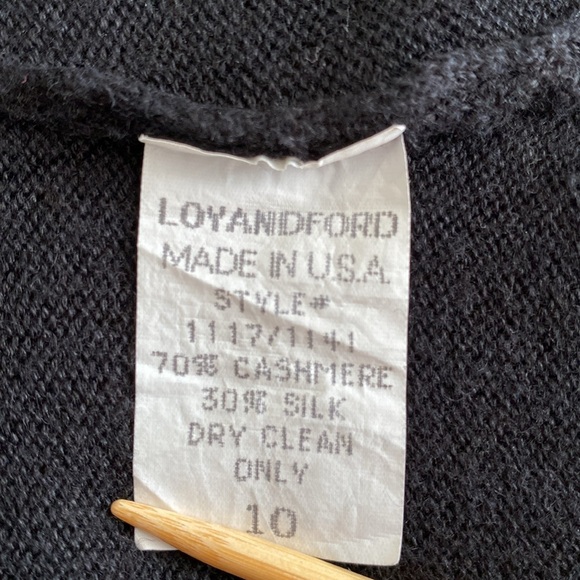 Loy and Ford Cashmere Silk button front sleeveless sweater vest beaded sequin 10 - Picture 12 of 12